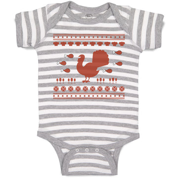 Baby Clothes Turkey Thanksgiving B Baby Bodysuits Boy & Girl Cotton