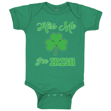 Baby Clothes Kiss Me I'M Irish St Patrick's Day Baby Bodysuits Boy & Girl Cotton