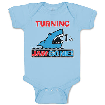 Baby Clothes Turning 1 1 Jawsome 1 Year Old First Birthday Shark Baby Bodysuits