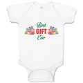 Baby Clothes Best Gift Ever with Wrappped Colourful Papers Baby Bodysuits Cotton