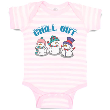 Baby Clothes Chill out Snow Dolls with Cap and Mufflar Baby Bodysuits Cotton