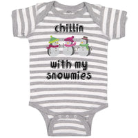 Baby Clothes Chillin with My Snowmies and Snowdolls Baby Bodysuits Cotton