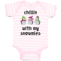 Baby Clothes Chillin with My Snowmies and Snowdolls Baby Bodysuits Cotton