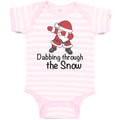 Baby Clothes Dabbing Through The Snow Santa Claus Position Baby Bodysuits Cotton