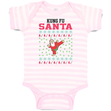 Baby Clothes Kung Fu Santa Funny Pose Baby Bodysuits Boy & Girl Cotton