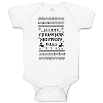 Baby Clothes Merry Christmas Shitters Full Baby Bodysuits Boy & Girl Cotton