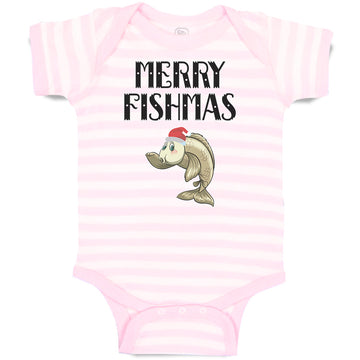 Baby Clothes Merry Fishmas Baby Bodysuits Boy & Girl Newborn Clothes Cotton