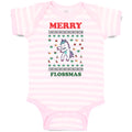 Baby Clothes Merry Flossmas Baby Bodysuits Boy & Girl Newborn Clothes Cotton