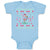 Baby Clothes Dancing Flamingo Crane Bird with Cute Little Hearts Baby Bodysuits