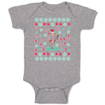 Baby Clothes Dancing Flamingo Crane Bird with Cute Little Hearts Baby Bodysuits