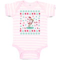 Baby Clothes Dancing Flamingo Crane Bird with Cute Little Hearts Baby Bodysuits