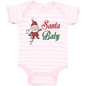 Baby Clothes Santa Baby with Santa Claus Baby Bodysuits Boy & Girl Cotton