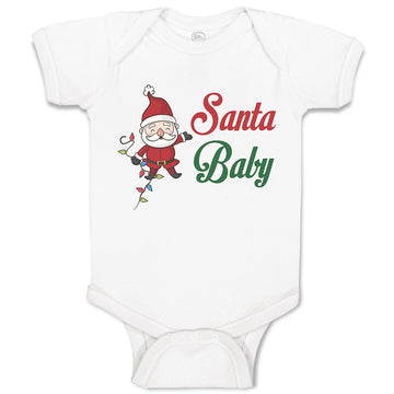 Baby Clothes Santa Baby with Santa Claus Baby Bodysuits Boy & Girl Cotton