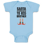 Baby Clothes Santa Is Promoting Me to Big Brother Baby Bodysuits Cotton