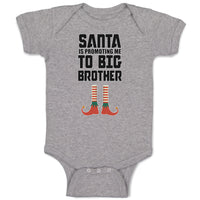 Baby Clothes Santa Is Promoting Me to Big Brother Baby Bodysuits Cotton