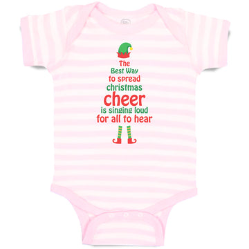 Baby Clothes Best Way Spread Christmas Cheer Singing Loud for All Hear Cotton