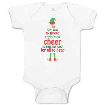 Baby Clothes Best Way Spread Christmas Cheer Singing Loud for All Hear Cotton