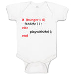 Baby Clothes If (Hunger 0Feedme();Else Playwithme();End Baby Bodysuits Cotton