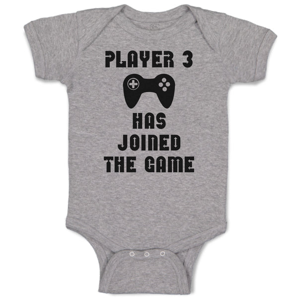 Baby Clothes Player 3 Has Joined The Game with Joystick Baby Bodysuits Cotton