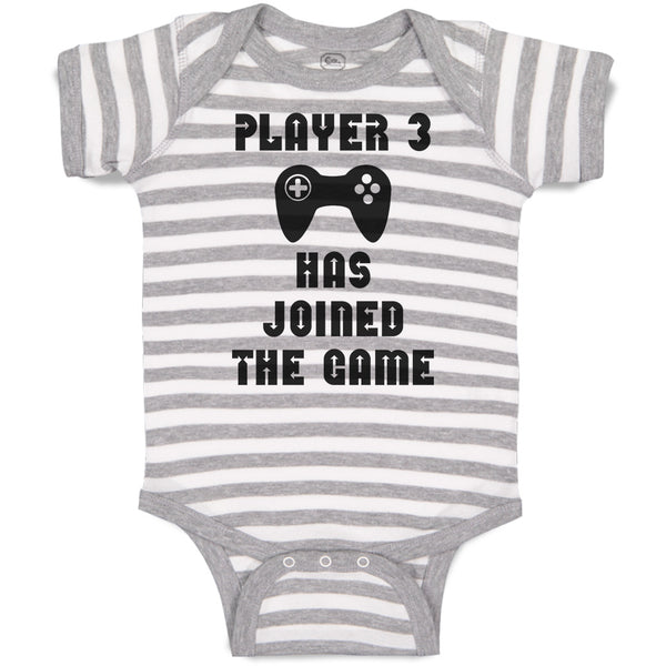 Baby Clothes Player 3 Has Joined The Game with Joystick Baby Bodysuits Cotton