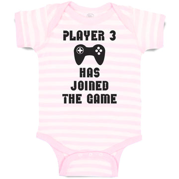 Baby Clothes Player 3 Has Joined The Game with Joystick Baby Bodysuits Cotton