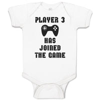 Baby Clothes Player 3 Has Joined The Game with Joystick Baby Bodysuits Cotton