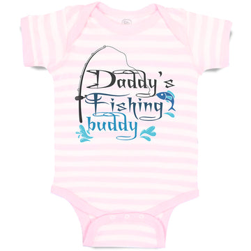 Baby Clothes Daddy's Fishing Buddy Fish with Fishing Net Baby Bodysuits Cotton