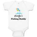 Baby Clothes Grandpa's Fishing Buddy with Jumping Fish and Water Baby Bodysuits