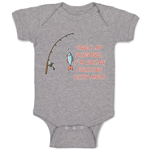 Funny Fishing Onesie - I'm Proof Mommy Can't Resist Fishermen Baby Bodysuit 3-6 Months / White