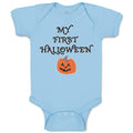 Baby Clothes My First Halloween with Funny Face Baby Bodysuits Boy & Girl Cotton