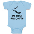 Baby Clothes My First Halloween Scary Dark Night Bats Flying Holiday Cotton