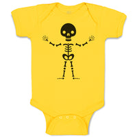 Baby Clothes Silhouette Skeleton Skull Body Baby Bodysuits Boy & Girl Cotton