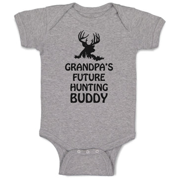 Baby Clothes Grandpa's Future Hunting Buddy Wild Animal Deer with Horn Cotton