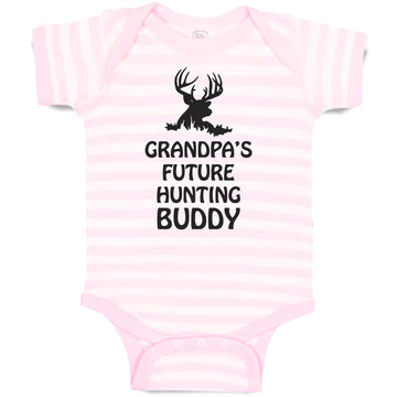 Baby Clothes Grandpa's Future Hunting Buddy Wild Animal Deer with Horn Cotton