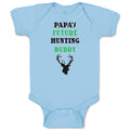 Baby Clothes Papa's Future Hunting Buddy with Animal Face Deer Baby Bodysuits