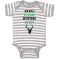 Baby Clothes Papa's Future Hunting Buddy with Animal Face Deer Baby Bodysuits