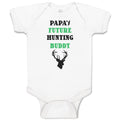 Baby Clothes Papa's Future Hunting Buddy with Animal Face Deer Baby Bodysuits