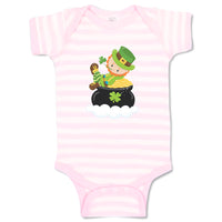 Baby Clothes Leprechaun Money St Patrick's Day Baby Bodysuits Boy & Girl Cotton