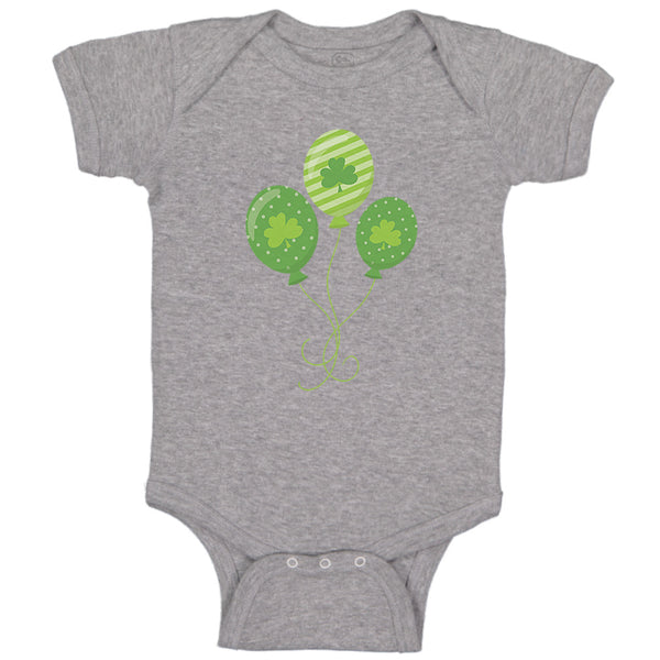 Baby Clothes Irish Clover Balloons St Patrick's Day Baby Bodysuits Cotton