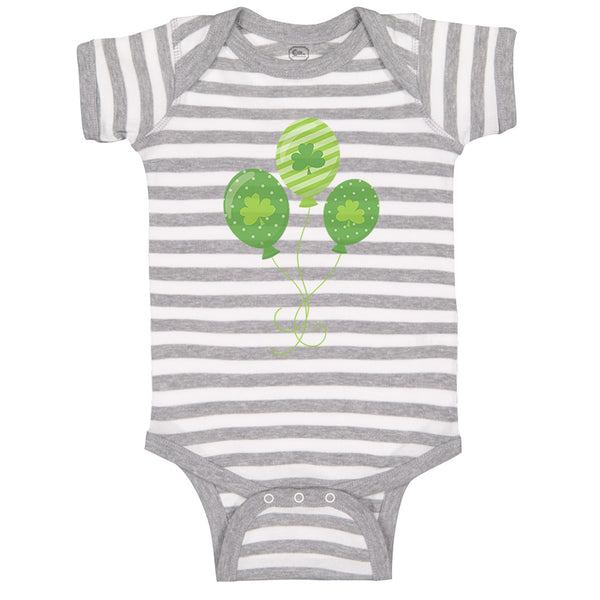 Baby Clothes Irish Clover Balloons St Patrick's Day Baby Bodysuits Cotton