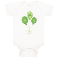 Baby Clothes Irish Clover Balloons St Patrick's Day Baby Bodysuits Cotton