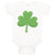 Baby Clothes Dark Green Clover St Patrick's Day Baby Bodysuits Boy & Girl Cotton