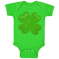 Baby Clothes Irish Clover Dark Green Sparkle St Patrick's Day Baby Bodysuits