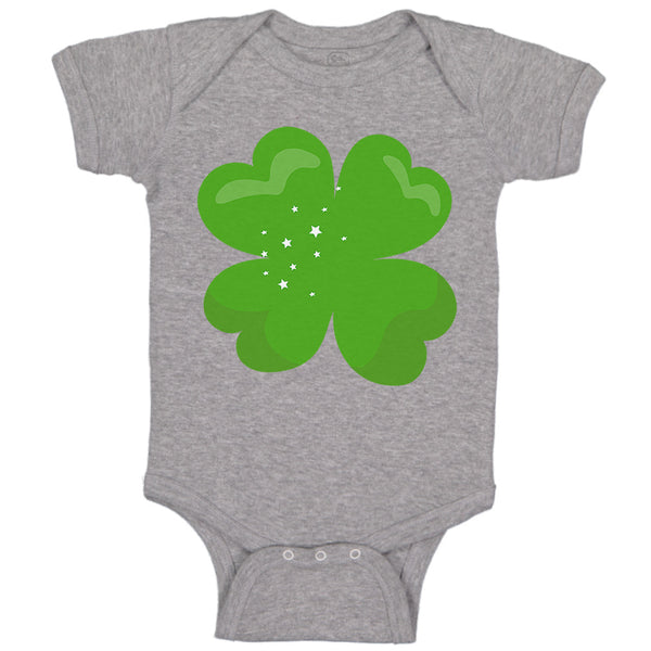 Baby Clothes Irish Clover Dark Green Sparkle St Patrick's Day Baby Bodysuits