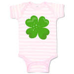 Baby Clothes Irish Clover Dark Green Sparkle St Patrick's Day Baby Bodysuits