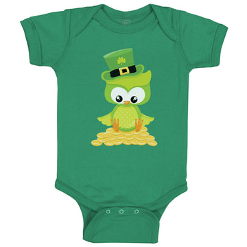 Baby Clothes Leprechaun Owl Money St Patrick's Day Baby Bodysuits Cotton