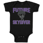 Baby Clothes Future Skydiver Flying in Hot Air Balloon Baby Bodysuits Cotton