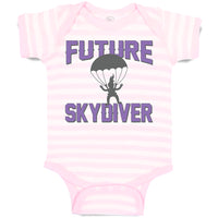 Baby Clothes Future Skydiver Flying in Hot Air Balloon Baby Bodysuits Cotton