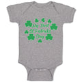 Baby Clothes My First St.Patrick's Day with Irish Shamrock Leaves Baby Bodysuits