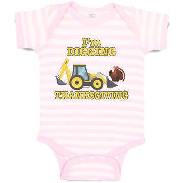 Baby Clothes I'M Digging Thanksgiving Bird Wings Working Vehicle Jcb Cotton